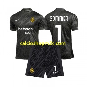 Inter Milan Yann Sommer 1 Portiere Bambino Maglia Terza 2024/2025 Manica Corta